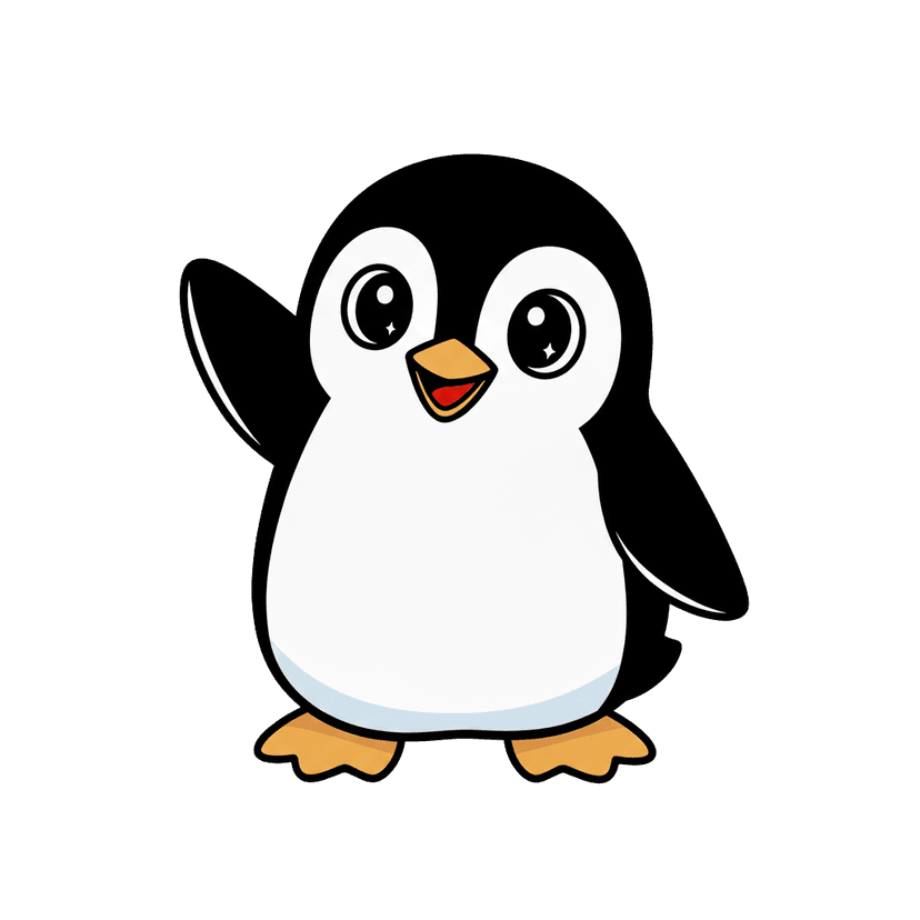 Pinguim - Mascote da Criação de Conteúdo
